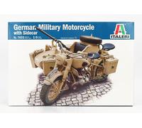 MODELO MOTO STATICO ITALERI BMW R75 CON SIDECAR MILITAR ALEMÁN 1941 1/9