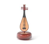 Modelo Musical Caja De Música Giratoria Mini Guitarra/violín/pipa/arpa/modelo Yueqin Adornos Para El Salón(C)