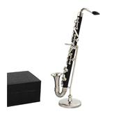 Modelo Musical Clarinete Bajo De Aleación En Miniatura De 13,5 Cm Modelo Mini Decoración De Instrumentos Musicales