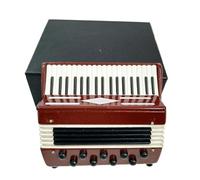 Modelo Musical Mini Acordeón De 7cm Adornos Accesorios Creativos Modelo De Instrumento Musical Muebles Para El Hogar(Red)