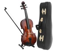 Modelo Musical Modelo De Violín En Miniatura De Madera De 20cm Mini Instrumento Musical Adorno Decorativo Decoración De La Habitación Del Hogar Con Caja De Regalo(Violin)