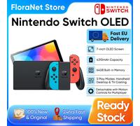 Modelo Nintendo Switch OLED, pantalla de 7 pulgadas, consola Joy-Con, modo TV estable, mando para videojuegos, audio mejorado, ajustable Neon