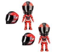 Modelo realista de adorno de motociclista, 15 cm de alto, articulaciones móviles de 360°, figura coleccionable con estructura resistente de aleación y plástico con detalles vívidos para exhibición de