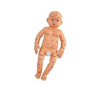 Modelo realista de anatomía del bebé, modelo de entrenamiento de masaje infantil para acupuntos de acupuntura pediátricos, práctica de masaje y herramienta de enseñanza, anatomía infantil con puntos