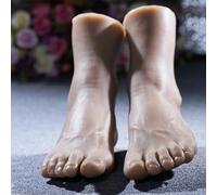 Modelo realista de pie de silicona para hombre, maniquí de esqueleto para exhibición de zapatos y calcetines, terapia de pies y ayuda de enseñanza, perfecto para minoristas y educación