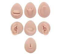 Modelo Silicona Blanda Para El Cuerpo, Piercing Modelo Práctica Simulación Silicona Oído Ojo Nariz Boca Lengua, Modelo Ombligo Para Principiantes Piercer Instrucciones Enseñanza (Color carne medio)