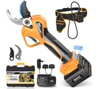 [Modelo Todo en Uno de Gama Alta] SWANSOFT PRU40 Tijeras de Podar Electricas, Profesional 40mm 21V 1050W 4Ahx2 Tesouras de Poda Podadora Electrica Bateria Tijeras Podar Bateria Corte Progresivo Viñas