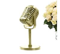 Modelo Vintage Device Toy - Sparkly Pretend Micrófono, Retro Look Stand | 6,50 x 3,15 x 3,15 pulgadas Decorative Fake Micrófono Device para fiesta, juego de rol, escena de noticias, entretenimiento