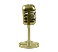 Modelo Vintage Toy para Estudio - Prop de micrófono Retro de 6.5 Pulgadas, Decorativo de Escritorio, Ornamento de réplica de Metal clásico | Modelo de micrófono Vintage Pantalla para de H