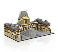 Modelock Juego de mini bloques de construcción de arquitectura, Museo del Louvre de París, minibloques, kit de construcción de monumentos de fama mundial, juguete educativo para adultos y jóvenes
