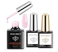 modelones 8 en One Builder Gel y Base Coat Top Coat Gel UV LED Esmalte de uñas Set 3 x 15 ml