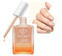 Modelones Endurecedor Uñas, Stronger Nail Evita Rotura y Separación, 15ML Fortalecer Uñas Débiles que se Rompen, Fortalecedor de Uñas, Tratar Uñas Rotas, Finas y Frágiles, Relleno de uñas-Nude