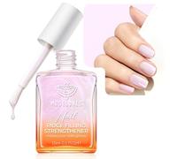 Modelones Endurecedor Uñas, Stronger Nail Evita Rotura y Separación, 15ML Fortalecer Uñas Débiles que se Rompen, Fortalecedor de Uñas, Tratar Uñas Rotas Finas y Frágiles Relleno de uñas-Pearl Blanco