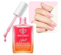 Modelones Endurecedor Uñas, Stronger Nail Evita Rotura y Separación, 15ML Fortalecer Uñas Débiles que se Rompen, Fortalecedor de Uñas, Tratar Uñas Rotas, Finas y Frágiles, Relleno de uñas- Rosa