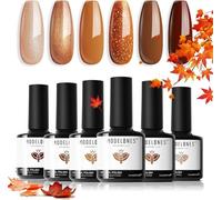 Modelones Esmaltes Semipermanentes Marrón Otoño Invierno Kit Pintauñas Semipermanentes Uñas de Gel UV LED en Gel Nail Polish Esmalte Uñas para Manicura