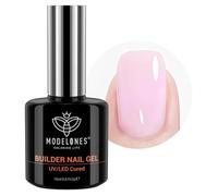 Modelones gel de construcción para uñas, Builder Gel Baby Rosa, UV Strengthener y Base Coat para Nail Art DIY