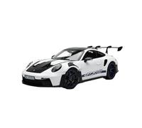 Modelos A Escala 1:18 para El Modelo Coche De Aleación 911 992 GT3 RS Cubierta Carbono Blanca Decoración De La Serie De Superdeportivos Decoración del Hogar(White)