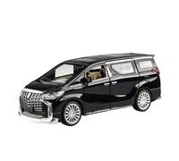 Modelos A Escala 1 24 para El Modelo Automóvil Fundido Presión Toyota Alphard MPV Miniatura Sonido Retroceso Luces Puertas Pueden Abrir Decoración del Hogar(Negro)