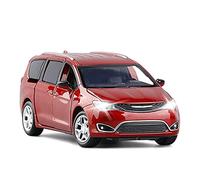 Modelos A Escala 1 32 para Chrysler Grand Voyager MPV Sound and Light Car Model Kit Aleación Diecast Simulation Car Decoración del Hogar(Rojo)