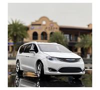 Modelos A Escala 1 32 para Chrysler Grand Voyager MPV Sound and Light Car Model Kit Aleación Diecast Simulation Car Decoración del Hogar(White)