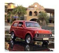 Modelos A Escala 1 32 para El Modelo De Aleación Ruso Lada NIVA Lada 2106 Escala Coche De Juguete con Música Y Luz Decoración del Hogar(Rojo)