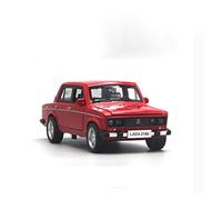 Modelos A Escala 1 32 para Modelos De Coche De Aleación Retro Lada Vehículos De Fundición Luz De Sonido De Simulación Decoración del Hogar(Rojo)