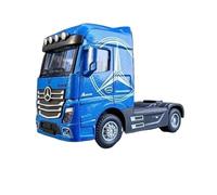 Modelos A Escala 1/50 para Aleación Fundida A Presión Camión Cabeza Coche Modelo Juguetes Ingeniería Vehículo De Transporte Pull Back Decoración del Hogar(Blue)