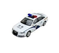 Modelos A Escala 1:64 para A6L C6 Modelo Coche Policía Aleación Plata Negra A Escala 1:64 Pequeño Coche Juguete De Metal Colección Space Decoración del Hogar(White)