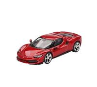 Modelos A Escala 1:64 para Ferrari 296 GTB Modelo Coche Aleación Roja Fundición A Presión Exhibición Colección Recuerdos Clásicos Decoración del Hogar
