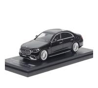 Modelos A Escala 1:64 para Mercedes-Benz AMG S63 E Modelo De Coche De Aleación Negra Exhibición De Ventana De Sedán Clásico Decoración del Hogar