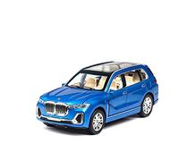 Modelos A Escala Escala 1 24 para BMW X7 Pull Back Sound and Light Car Model Kit Simulación Aleación Car Diecast Car Decoración del Hogar(Azul)