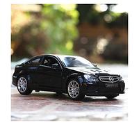 Modelos A Escala Escala Diecast 1 32 para Benz C63 AMG, Modelo De Sonido Y Luz, Coches, Modelo De Aleación, Pantalla Estática Decoración del Hogar(Negro)