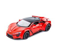 Modelos A Escala Modelo De Coche A Escala 1 32 para Motores W Lykan FENYR Aleación Diecast Simulación Coche De Juguete Chico Decoración del Hogar(Red-a)