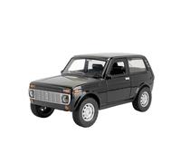 Modelos A Escala Modelo De Vehículo Todoterreno De Aleación Lada NIVA A Escala 1 18 con Sonido Y Luz Decoración del Hogar(Negro)
