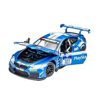 Modelos A Escala Réplica En Miniatura De Metal Fundido A Presión para Coche De Juguete Deportivo BMW M6 GT3 M4 DTM 1 24 Decoración del Hogar(M6 Blue)