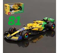 Modelos de Bburago 1:43 para Mclaren MCL38 Monaco #4 & #81 - Aleación de Duradera, Resistente al , Accionamiento por Empuje, Replicas de Coches Coleccionables , Regalo Ideal para de