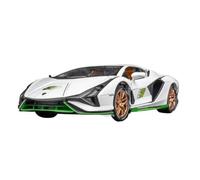 Modelos de coche fundido a presión 1:24 para Lamborghini Simulation Alloy Car Model Pull Back Sports Car Model Ornaments Alloy Car Model (blanco con caja)