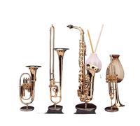 Modelos De Instrumentos Musicales De Madera Juego De Adornos En Miniatura Fagot Modelo Flauta Sala Estar Saxofón Soprano(16cm Soprano Saxophone)