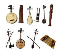 Modelos De Instrumentos Musicales De Madera Modelos En Miniatura De Tambores Flautas Bambú Guzheng Erhu Zhongruan Yueqin Pipa Yangqin Sanxian Y Guqin(10cm zhongruan)