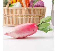 Modelos de verduras falsas en miniatura de PVC, ajo, batata y más para decoración del hogar (rábano)
