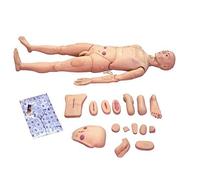 Modelos Esqueleto anatómico, maniquí enfermería para Entrenamiento Pacientes, simulación Humana Avanzada con Funciones Completas, con simulación visceral, 15 módulos heridas Intercambiables.