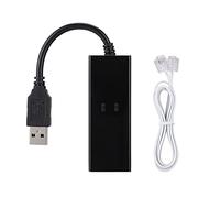 Módem de Datos Externo, USB 2.0 Módem de fax de 56K, Módem de Datos de fax de Voz de marcación Externa USB de 56K, Velocidades de Descarga de 56K Admite identificador de Llamadas Apto para Win7 Win8