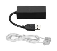 Módem externo USB de conexión rápida que ofrece servicio de Internet por línea telefónica con velocidades de descarga de 56K y compatibilidad