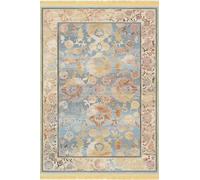 Modema Alfombra Salón - Alfombra Lavable en Lavadora Tapetes para Salón, Comedor, Dormitorio, Pasillo, Alfombra Antideslizante Beige Azul Persa