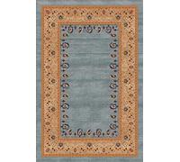 Modema Alfombra Salón - Alfombra Lavable en Lavadora Tapetes para Salón, Comedor, Dormitorio, Pasillo, Alfombra Antideslizante Beige Azul Persa