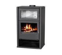 Modena F-W Wood Burning Stove 11.53 kW with Oven, Steel Fireplace, Top Flue