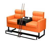 Modern 2-Seater Billiard Club Spectator Sofa, Leather Pool Waiting Chair, Premium Comfort Viewing Furniture for Parlor(K)
