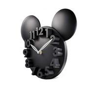 Modern 3D Mickey Mouse Clock Super Cute Black Wall Clocks for Disney Fans Kids Nursery School Students, Height: 12 Inch