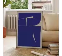 Modern Abstract Blue canvas Wall Art Prints and poster Canvas Painting Poster for Living Room Home Decor 20x30cm Frameless