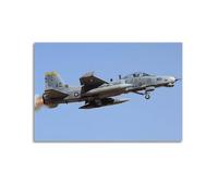 Modern Aesthetic - Lienzo decorativo A10 Thunderbolt II Warthog para pared, impresión HD de aviones militares, único para entusiastas del interior del hogar y la aviación, 20 x 30 cm